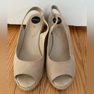 Espadrilles platform shoes. Italian.